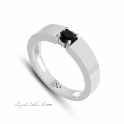 0.30 Karat Siyah Pırlanta Kadın Yüzük 1