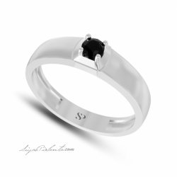 0.30 Karat Siyah Pırlanta Kadın Yüzük 1