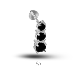 0.76 Karat Siyah Pırlanta Küpe 1