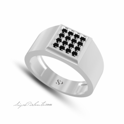 0.26 Karat Siyah Pırlanta Kadın Yüzük 1