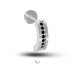 0.06 Karat Siyah Pırlanta Küpe 1