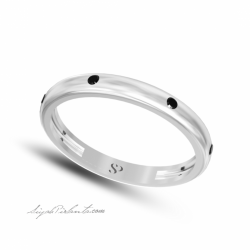 0.10 Karat Siyah Pırlanta Kadın Yüzük 1