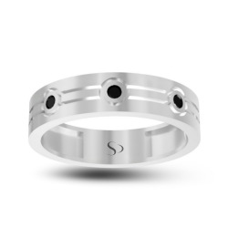 0.26 Karat Siyah Pırlanta Erkek Yüzük 1