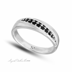 0.18 Karat Siyah Pırlanta Kadın Yüzük 1