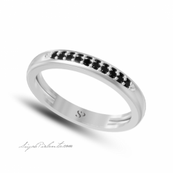 0.11 Karat Siyah Pırlanta Kadın Yüzük 1