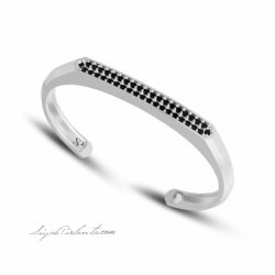 1.69 Karat Siyah Pırlanta Erkek Bileklik 1