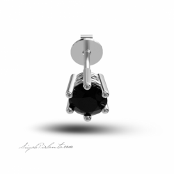 0.61 Karat Siyah Pırlanta Küpe 1