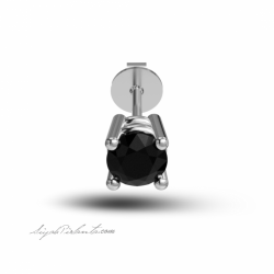 0.61 Karat Siyah Pırlanta Küpe 1