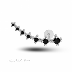 0.30 Karat Siyah Pırlanta Küpe 1