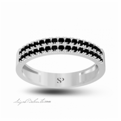 0.63 Karat Siyah Pırlanta Erkek Yüzük 2