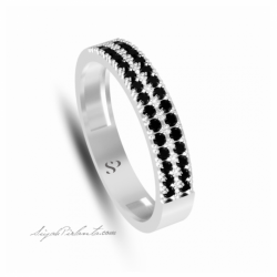 0.63 Karat Siyah Pırlanta Erkek Yüzük 1