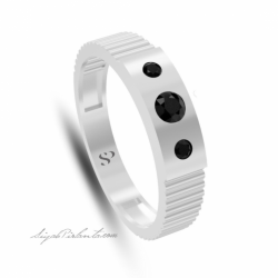 0.46 Karat Siyah Pırlanta Erkek Yüzük 1