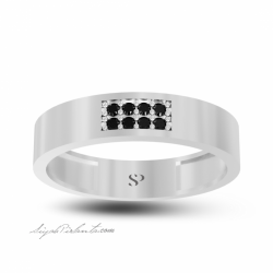 0.13 Karat Siyah Pırlanta Kadın Yüzük 2