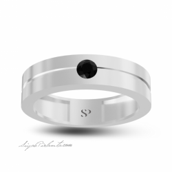 0.30 Karat Siyah Pırlanta Erkek Yüzük 2