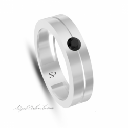 0.30 Karat Siyah Pırlanta Erkek Yüzük 1