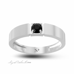 0.61 Karat Siyah Pırlanta Erkek Yüzük 2