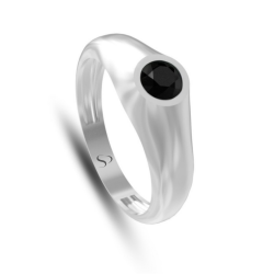 0.61 Karat Siyah Pırlanta Erkek Yüzük 2