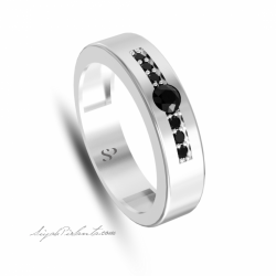 0.47 Karat Siyah Pırlanta Erkek Yüzük 1