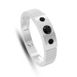 0.46 Karat Siyah Pırlanta Erkek Yüzük 2