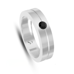 0.30 Karat Siyah Pırlanta Erkek Yüzük 2