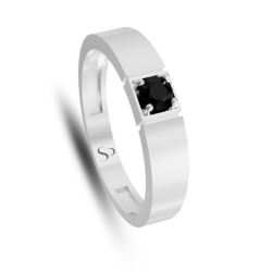 0.61 Karat Siyah Pırlanta Erkek Yüzük 2