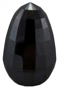 93.35 Ct 32.02 X 19.88 mm AAA Kalite Damla Kesim Pırlanta Facetli Siyah pırlanta Taş 1