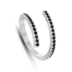 0.39 Karat Siyah Pırlanta Kadın Yüzük 2