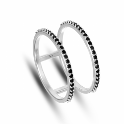 0.35 Karat Siyah Pırlanta Kadın Yüzük 2