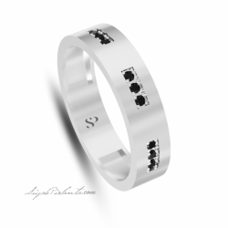 0.14 Karat Siyah Pırlanta Erkek Yüzük 1
