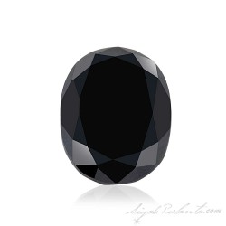 1.25 Ct 8.16 X 6.26 mm AA Kalite Oval düz kesim Siyah pırlanta Taş 1