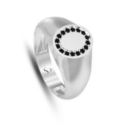 0.22 Karat Siyah Pırlanta Erkek Yüzük 2