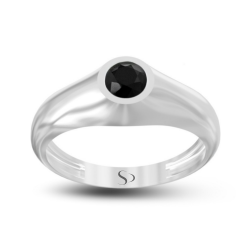 0.61 Karat Siyah Pırlanta Erkek Yüzük 1