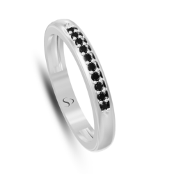 0.11 Karat Siyah Pırlanta Kadın Yüzük 2