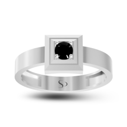 0.61 Karat Siyah Pırlanta Erkek Yüzük 2