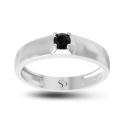 0.30 Karat Siyah Pırlanta Kadın Yüzük 1