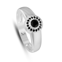 0.41 Karat Siyah Pırlanta Erkek Yüzük 2