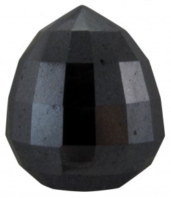 40.98 Ct 19.38 X 17.06 mm AA Kalite Damla Kesim Pırlanta Facetli Siyah pırlanta Taş 1